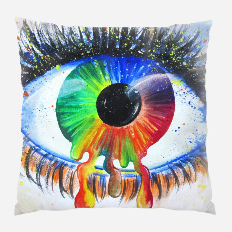 Coussin décoratif painting Wingard, Microsuède, Intérieur