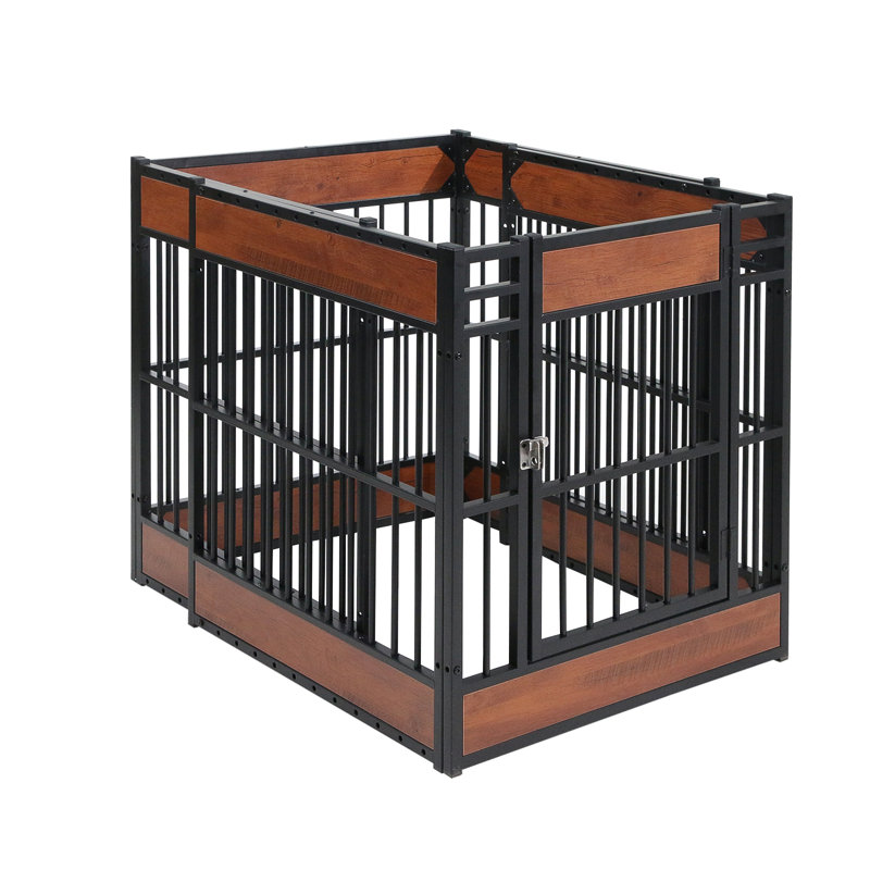 Indoor/Outdoor Heavy Duty Dog Playpen, Brown/Black