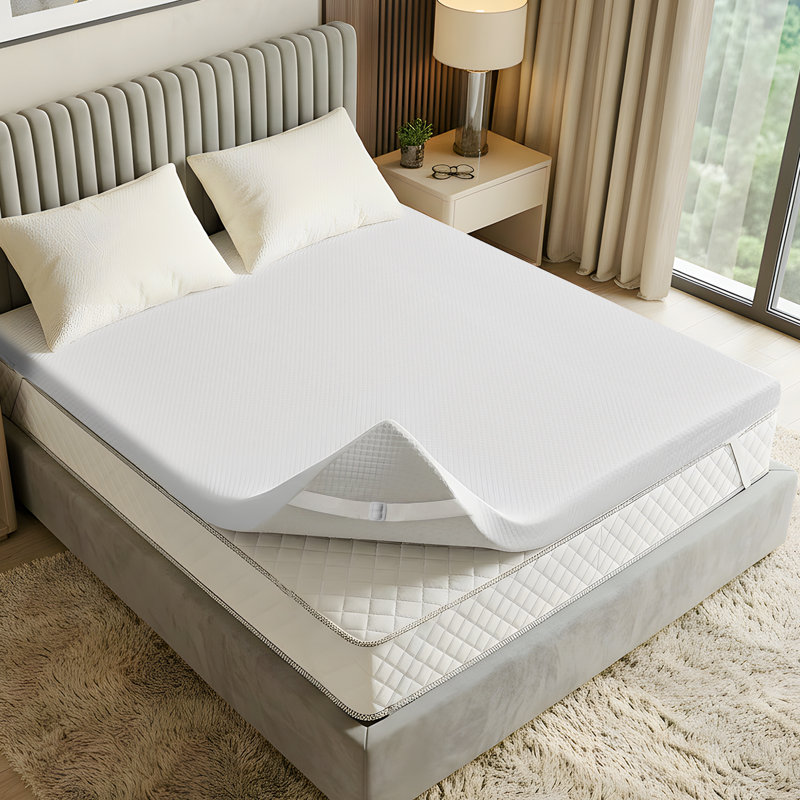 2 Inch Gel Memory Foam Mattress Topper High Density Cooling Pad Pressure Relief Bed Topper with Removable Washable Cover