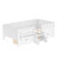 Lit de jour simple avec 2 tiroirs et garde-corps double-531429390