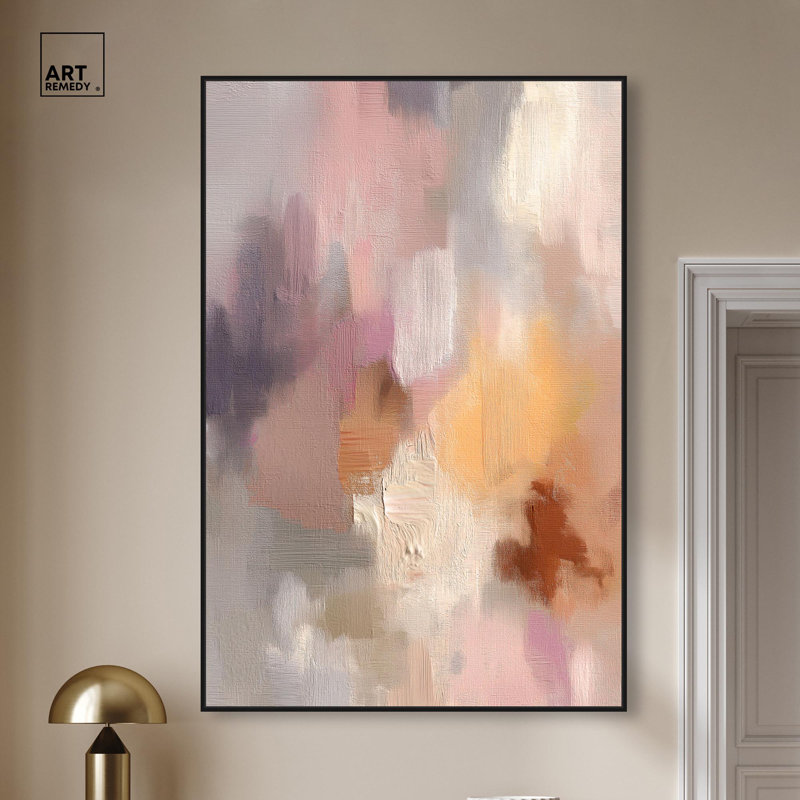 "Hazy Sunset III", reproduction d'art sur toile par Art Remedy, cadre noir, 36 x 54, H 55 po x l 37 po, Structure noire