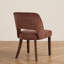 Chaise rembourrée moderne en chenille avec pieds en bois massif, chaise d'appoint Mid-Century pour la cuisine et la salle à manger-1450178345