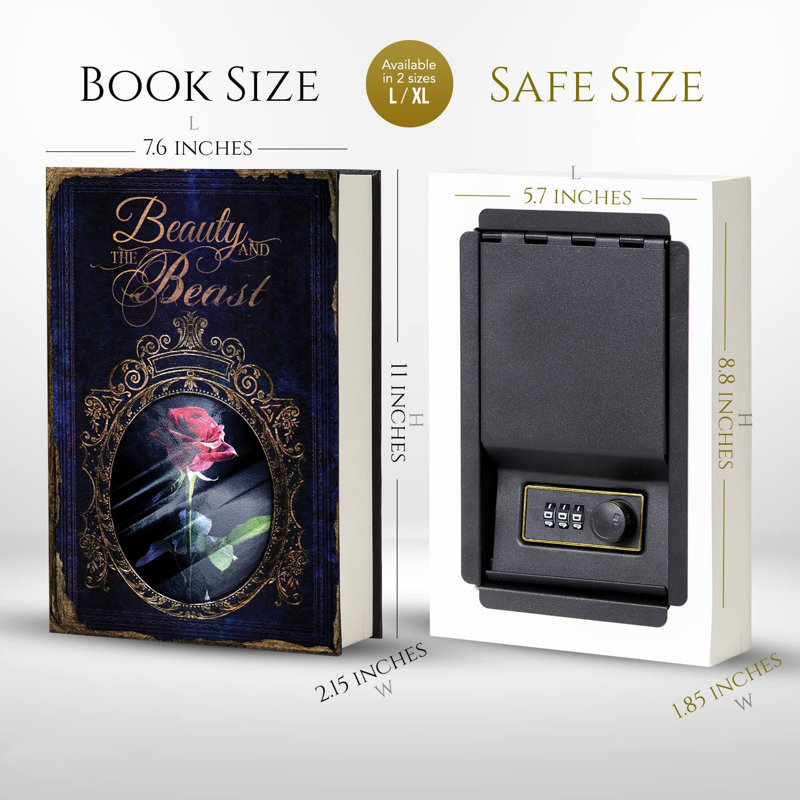 Fake Book Box with Combination Lock - Hidden Safe and Diversion Safe in Plain Sight