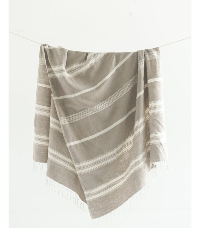 Aden Cotton Bath Towel, Brown