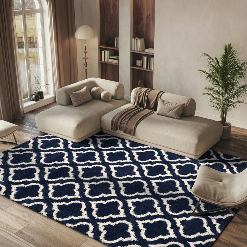 Tapis à poils longs Darrold Hudson, Rectangle 8 pi x 10 pi