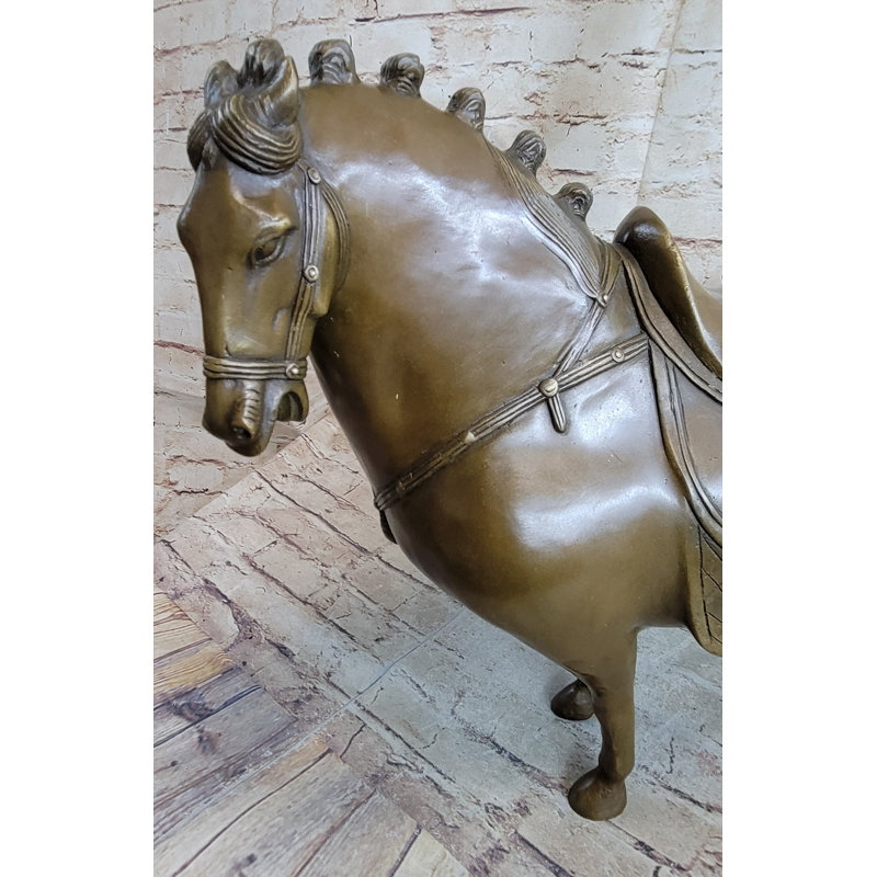 Statue de cheval Tang, sculpture moderne bronze Art Deco