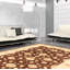 Tapis décoratif en laine noué à la main de conception unique noué à la main New Age 5 pi 6 po x 7 pi 9 po