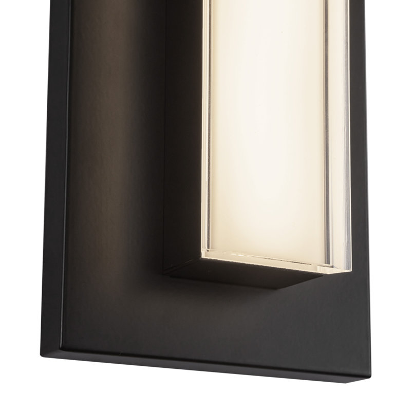 Garland 15-in Black dimmable LED Wall Sconce, Matte Black