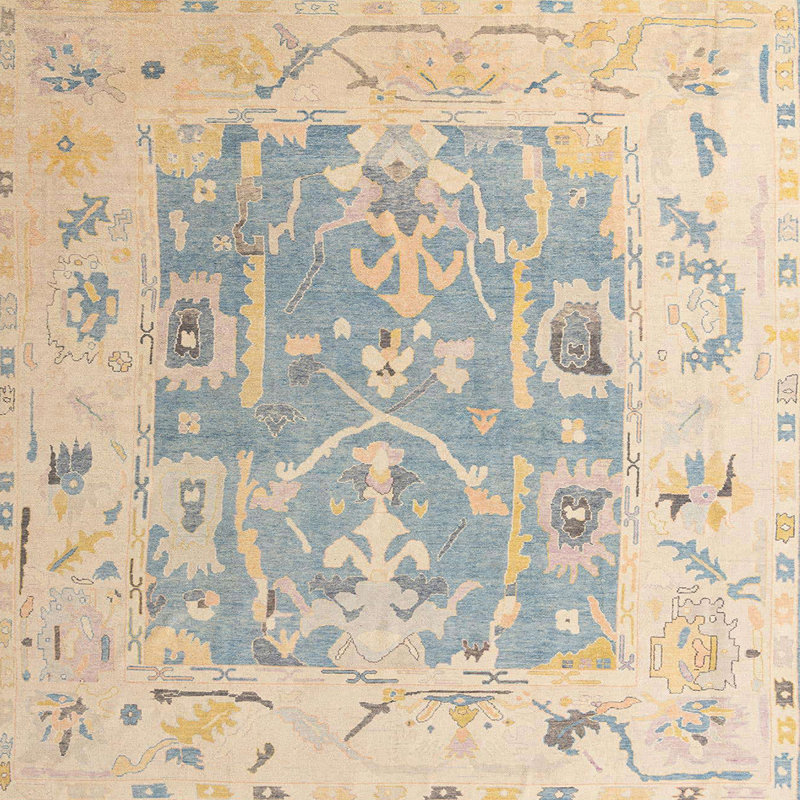 Tapis abstrait moderne 4343, Carré 6 pi