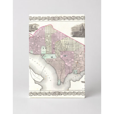 Georgetown and the City of Washington D.C. (1855) — Portrait Canvas Wall Art