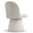 Upholstered Tweed Fabric Swivel Dining Chairs-1508478509