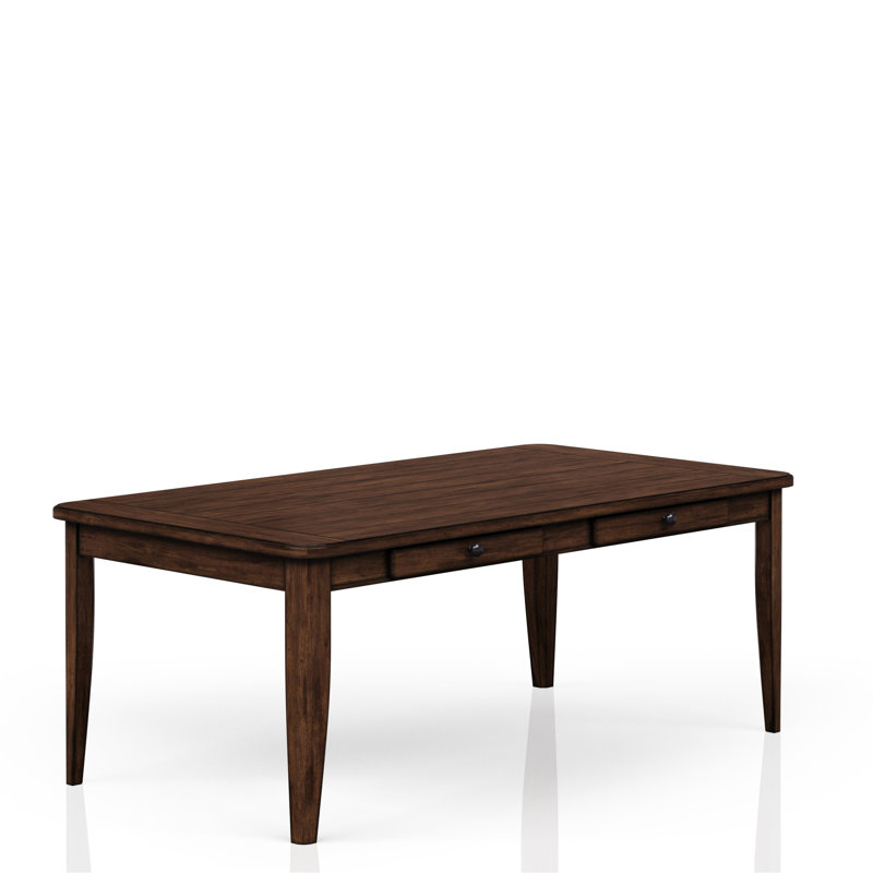 Table de salle à manger Casual 78 "de couleur brun noisette avec tiroirs de rangement Casual