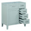 Base de meuble-lavabo de salle de bain, 30 po. Armoire moderne avec tiroirs. Bois massif et matériau. Finition pratique à l'eau. Assemblage requis 30 po. Conception en caoutchouc. , Vaste espace. Nécessaire
