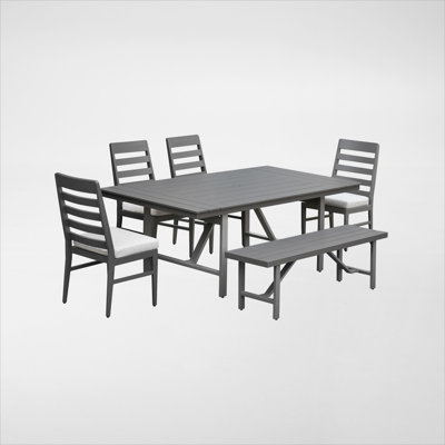 Vrishank Dining Set, Mocha, 6-PC With Bench