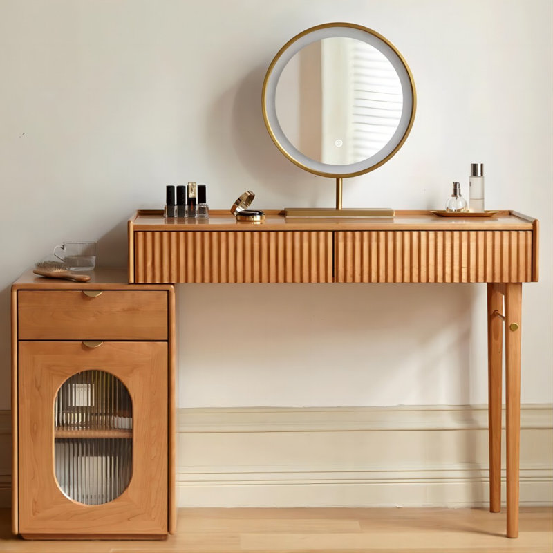 Makeup Vanity with Light mirror,3 drawers