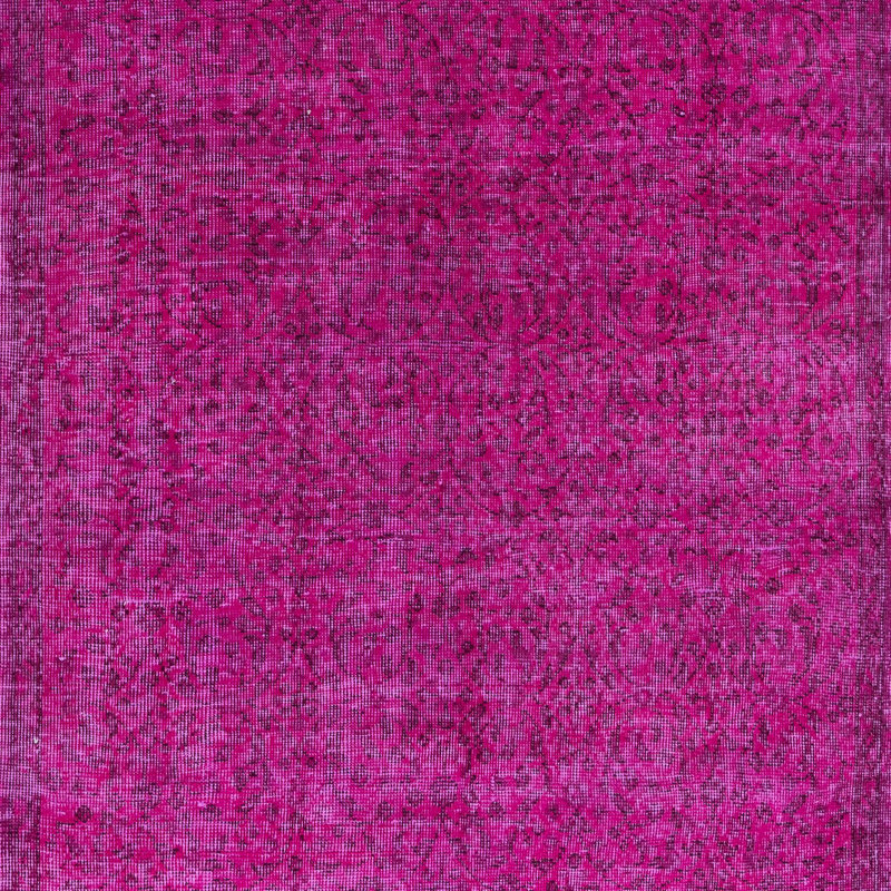 Tapis rose fabriqué à la main 5,2 x 8,4 pi de couleur turque 5,2 x 8,4 pi