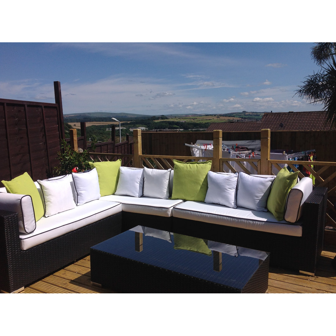 Tessa 6 Seater Rattan Corner Sofa Set with Cushions
