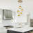 5 - Light Dimmable Globe Chandelier with Brush Gold Finsh