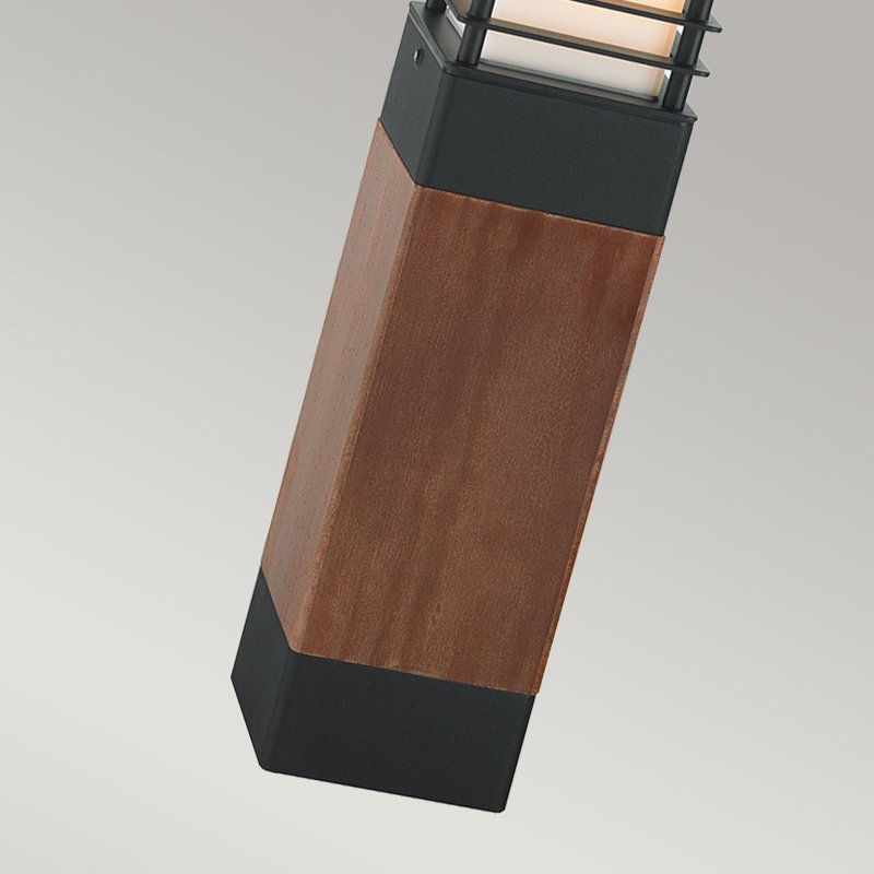 Halmstad Steel Bollard Light, 49 cm H x 12 cm W, Black