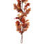 Guirlande de 60 feuilles de chêne d'automne orange. Elle mesure 60 par 9 pouces.