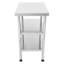Table de travail en acier inoxydable, table de travail à 3 niveaux avec roulettes (18 (P) x 24 (l) x 35 po (H))-844674592