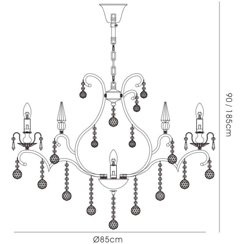 9 - Light Candle Style Chandelier