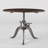 Hackett Teak Round Solid Wood Top Metal Base Dining Table