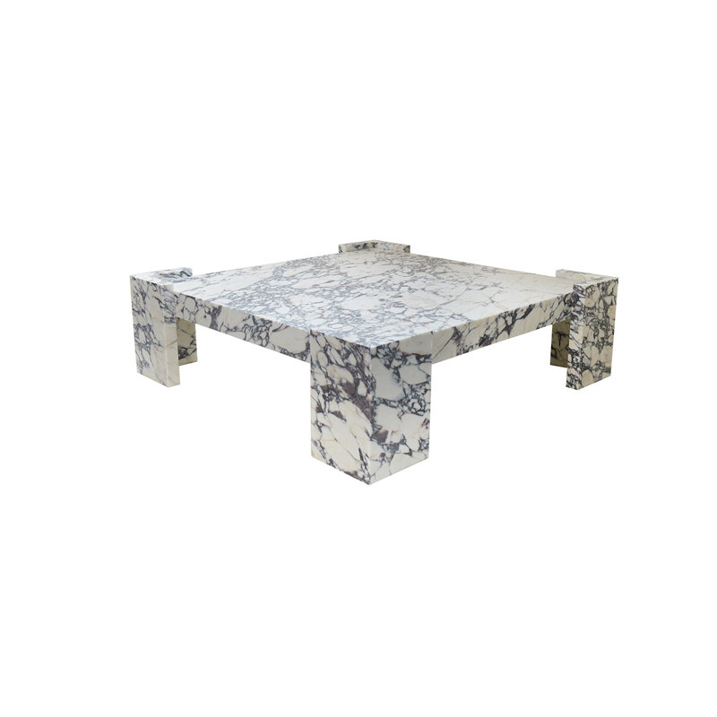 Table basse carrée en marbre Poggio