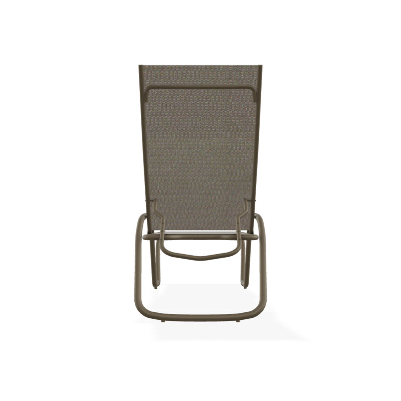 Outdoor Rust-Resistant Metal Chaise Lounge, Alloy Sunbrella®, Textured Beachwood