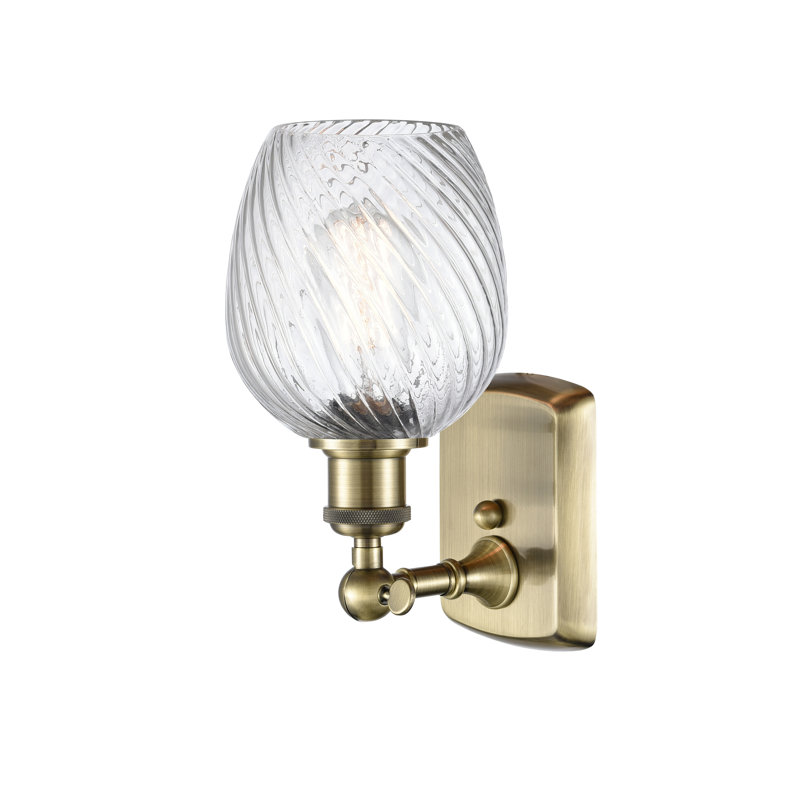 Whitsett 1 - Light Dimmable Armed Sconce, LED, Antique Brass