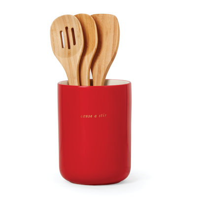 Wood Utensil Crock
