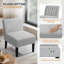 Fauteuil d'appoint simple en tissu avec pieds en bois d'hévéa Bolyea-22631284