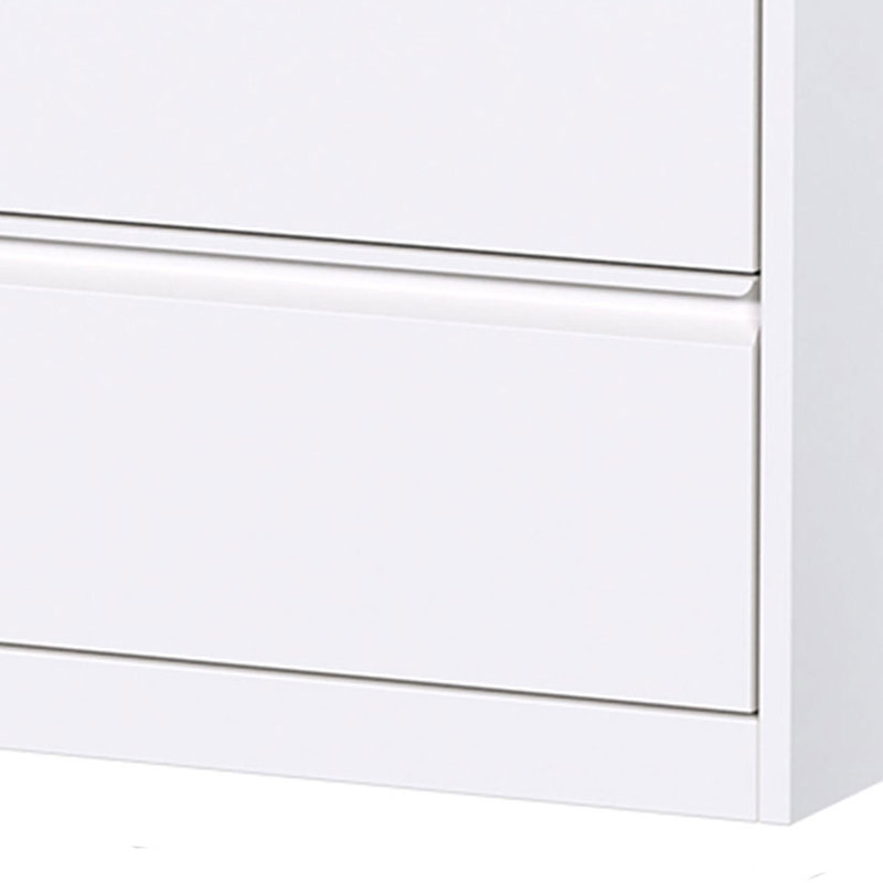 White Metal Lockable 2-Drawer Lateral Filing Cabinet