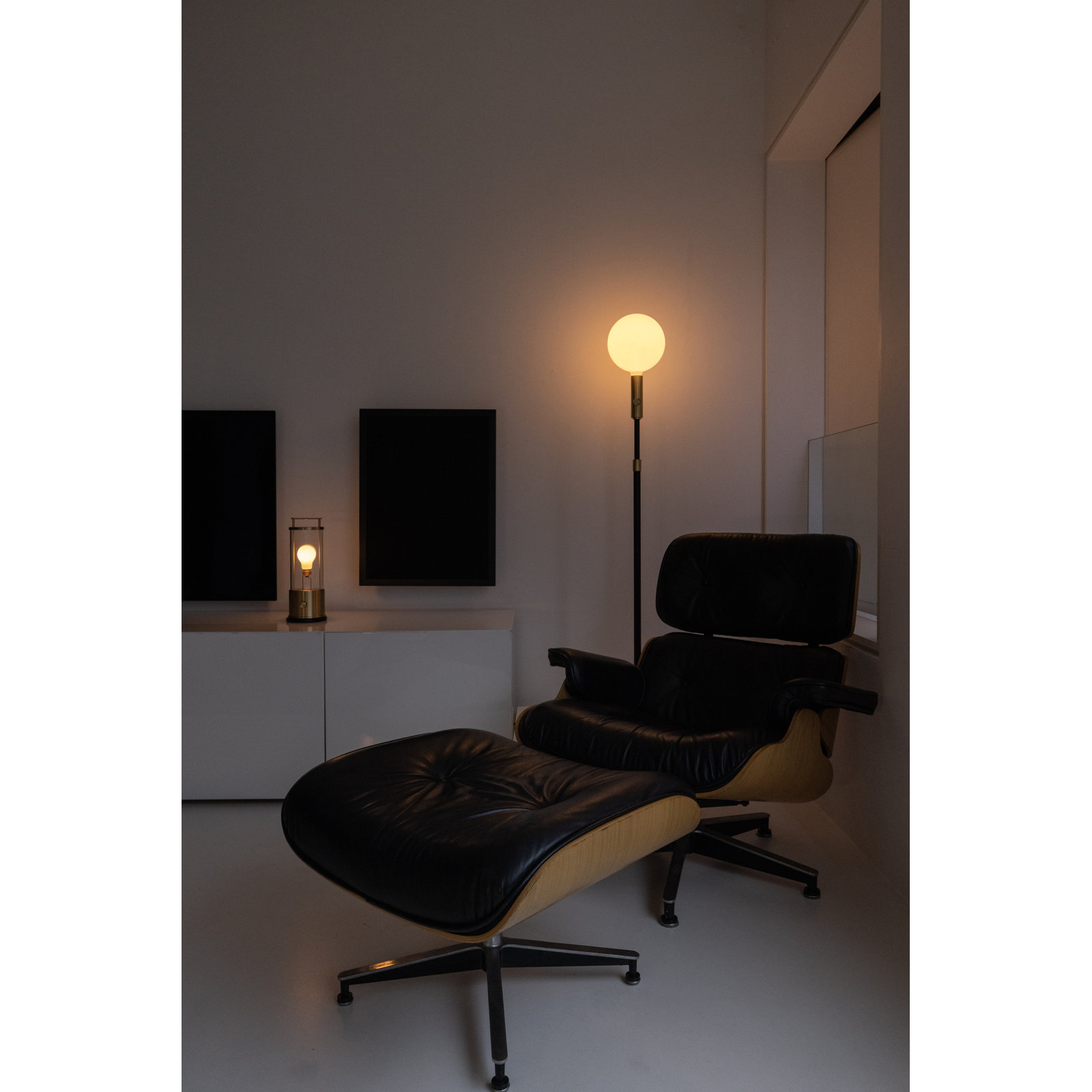 Poise Adjustable Floor Lamp In Brass