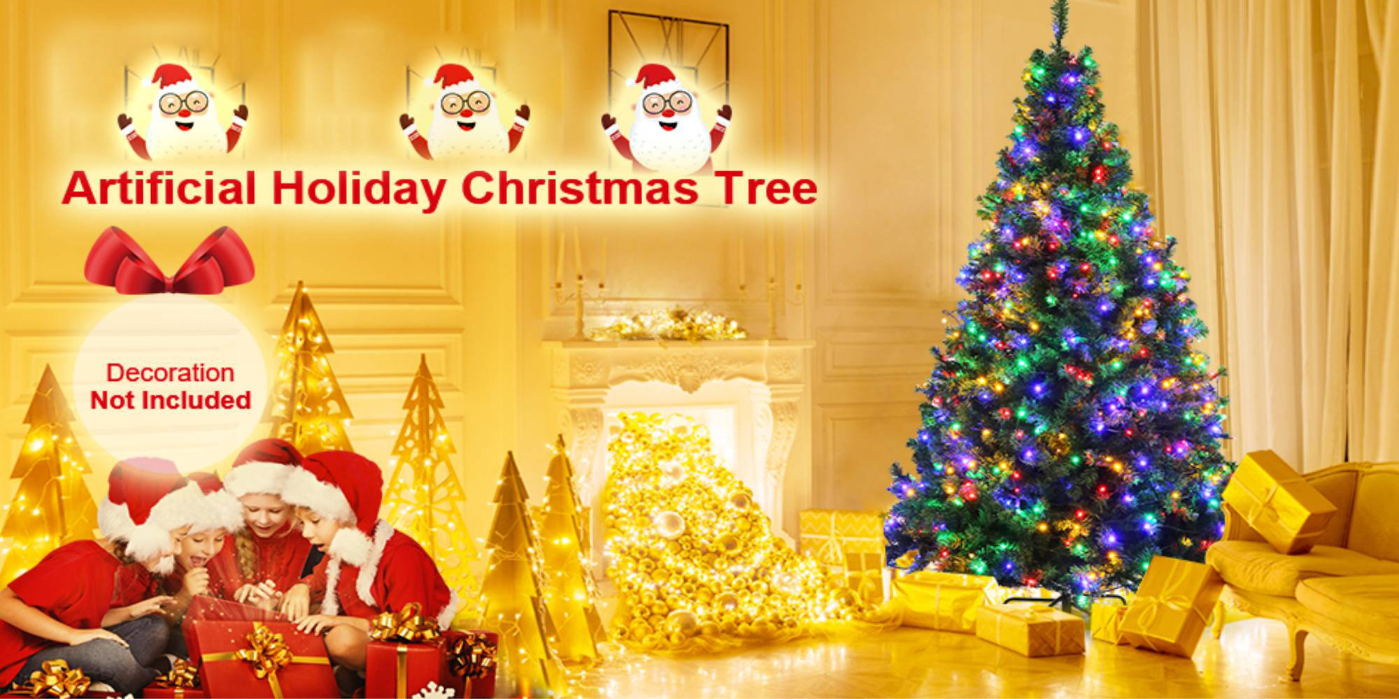 The Holiday Aisle® 72'' Lighted Artificial Spruce Christmas Tree