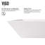 Lavabo de salle de bain vasque rectangulaire blanc mat en pierre avec robinet H 11 po L 18 po x l 14 po x H 5 po Vinca