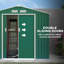 Outsunny 7 x 4ft Metal Garden Shed, Outdoor Storage Tool House with Ventilation Slots, Foundation Kit and Lockable Double Doors, Brown-120309167