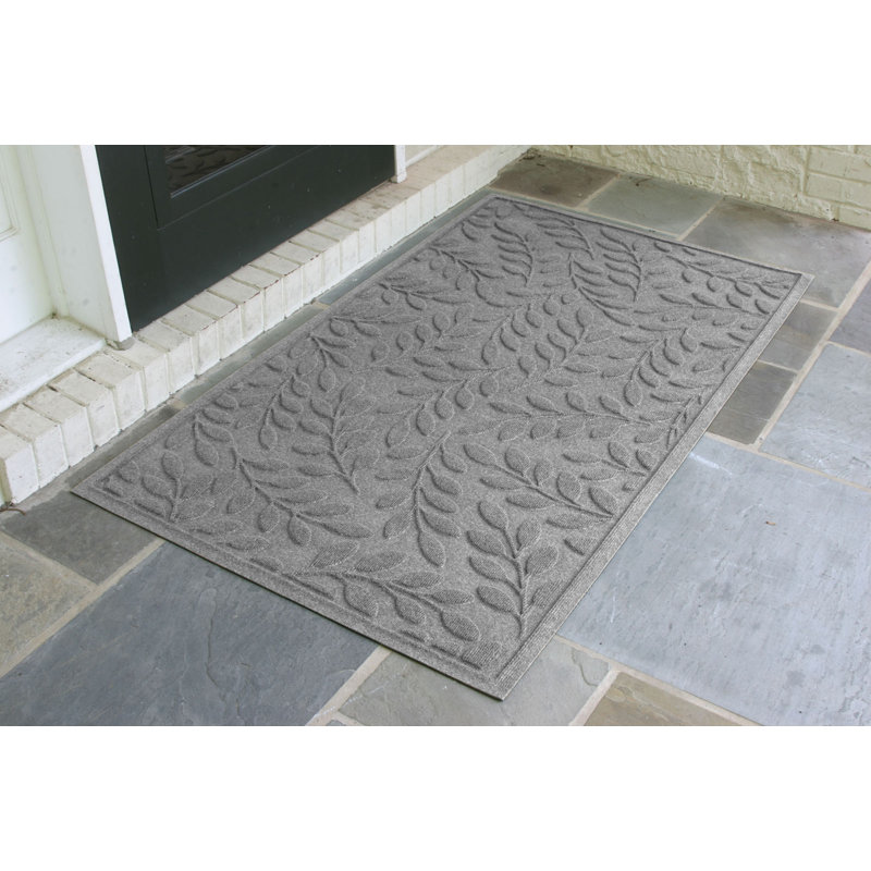 WaterHog Brittney Leaf Indoor Outdoor Door Mat, 2'11 x 4' 11", Camel