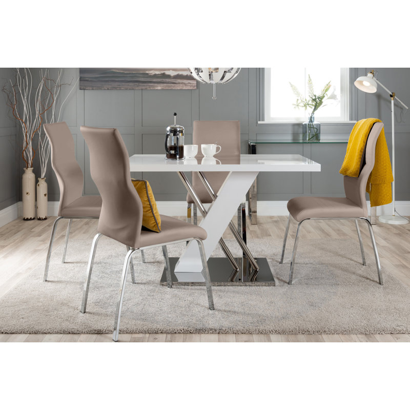 Table de salle à manger Caba, Gris cappuccino