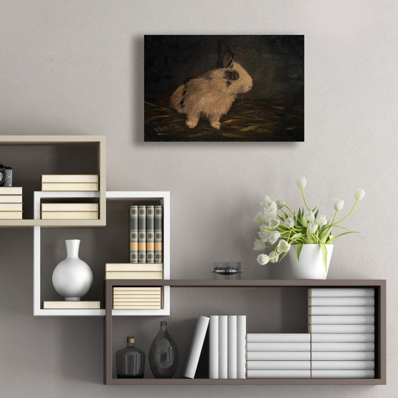  «Resting Bunny Rabbit 1» par Marian Parsons, art mural en verre acrylique, 24 po x 16 po, H 16 po x l 24 po