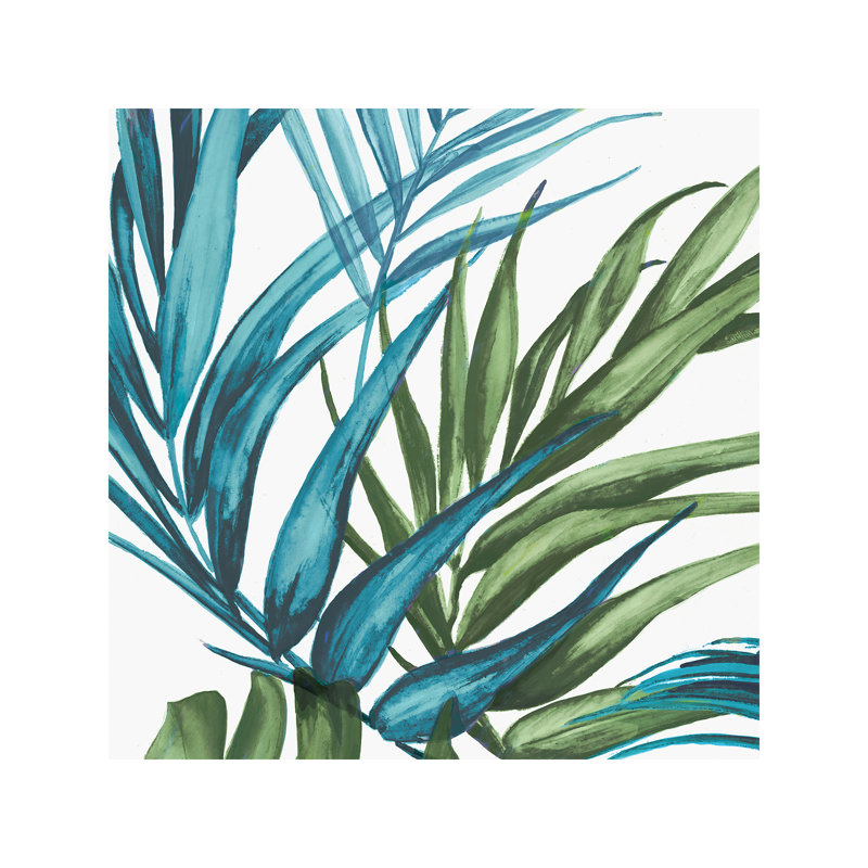 Palm Leaves II by Eva Watts - Painting on Canvas, 66.04 cm H x 66.04 cm W x 1.91 cm D, No Frame