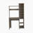 2-Piece Office Set with Bookcase & Desk in Light Gray