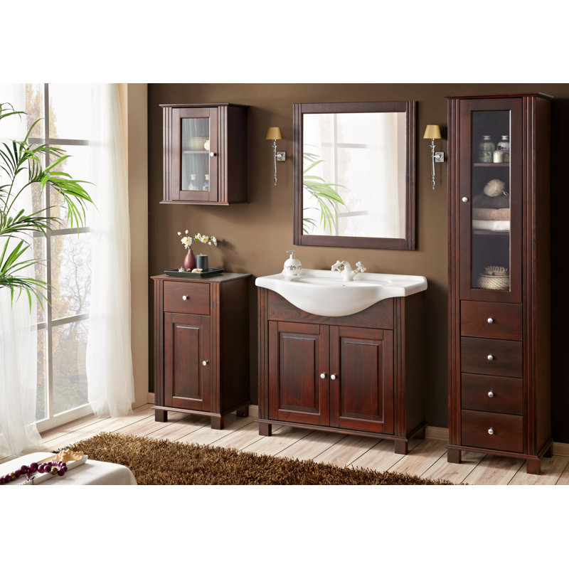 Boutwell Solid Wood Wall Bathroom Cabinet