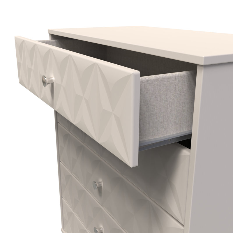 Fully Assembled Herland 5 - Drawer Chest of Drawers, Kashmir Matt