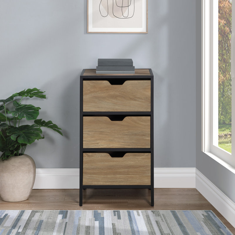 Diamanta 3-Drawer Accent Storage, Oak