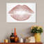 «Fashion and Glam Rose Gold Solid Kiss», impression sur toile tendue-43873159-66932565