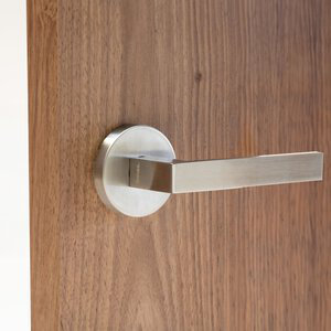 Full Double Dummy Door Lever Set, Satin Brass, Universal/Reversible, Single Dummy