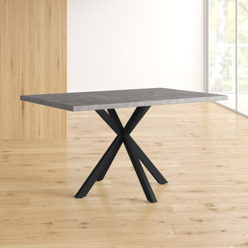 Ferncliff Metal Base Dining Table, Light Grey