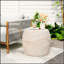 Table d'appoint extérieure / intérieure en béton léger, finition ovale en travertin pour une touche élégante et durable-713626481