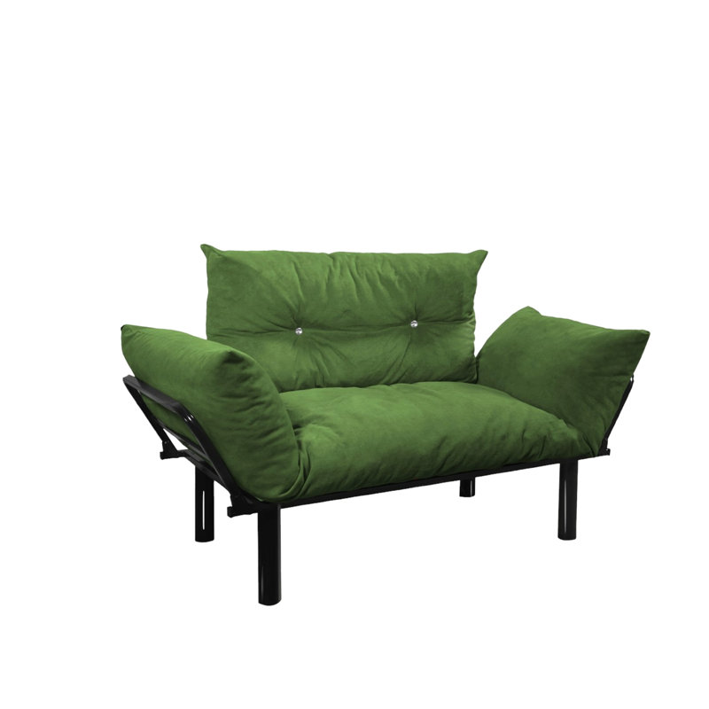 Canapé deux places kaki - Économisez de l'espace pour le salon et la chambre. Pieds hauts pour un nettoyage facile. Plusieurs couleurs disponibles. Montage facile grâce à la notice incluse. Aucun autre outil nécessaire. Métal